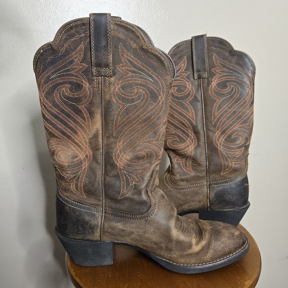 Ariat Round Up R Toe Western Boot - Picture 3 of 12